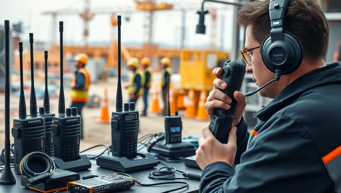 Профессиональная радиосвязь с рациями Baofeng, Kenwood, TDX и TYT на строительном объекте.